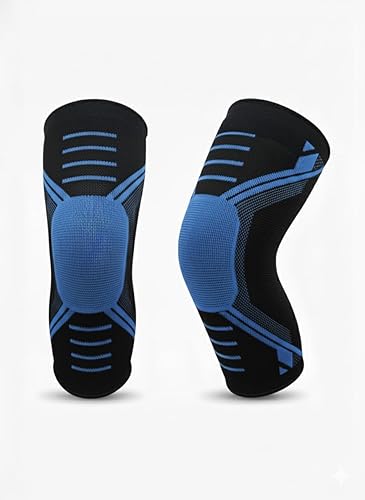 Dr. Trimp Active Knee Cap Support for Men & Women – Premium Compression Knee Brace | Comfortable, Anti-Slip & Anti-Sweat Stretchable Knee Guard for Gym, Sports & Injury Recovery (1 Pair)