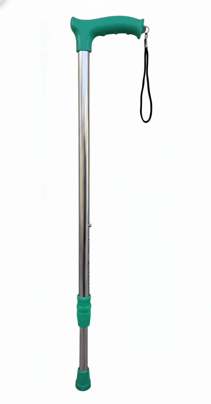 Dr. Trimp Quad Base Walking Cane – Adjustable Height Mobility Stick for Elderly, Patients & Adults | Stable 4-Point Base, Anti-Slip Grip & Lightweight Design | Walking Support Cane for Men & Women