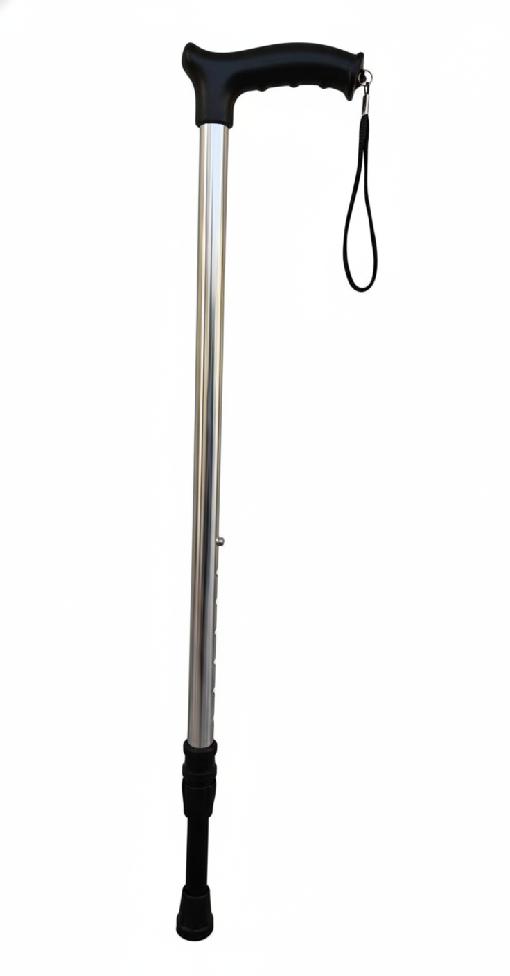 Dr. Trimp Quad Base Walking Cane – Adjustable Height Mobility Stick for Elderly, Patients & Adults | Stable 4-Point Base, Anti-Slip Grip & Lightweight Design | Walking Support Cane for Men & Women